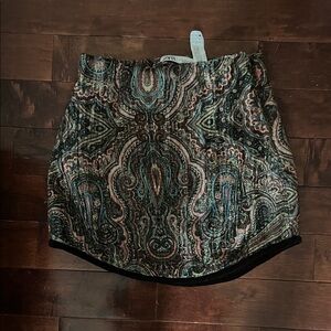 Zara Multicolor Paisley Mini Skirt
